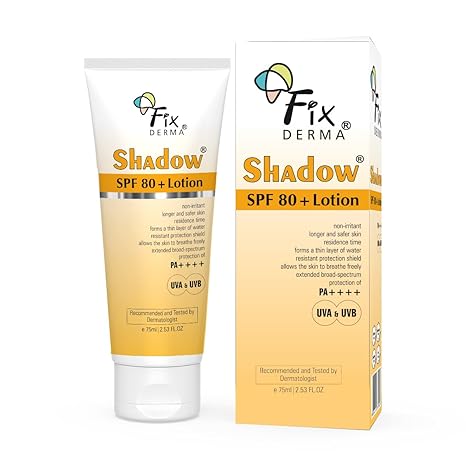 Fixderma Shadow SPF 80+ Sunscreen Lotion - 75 ml