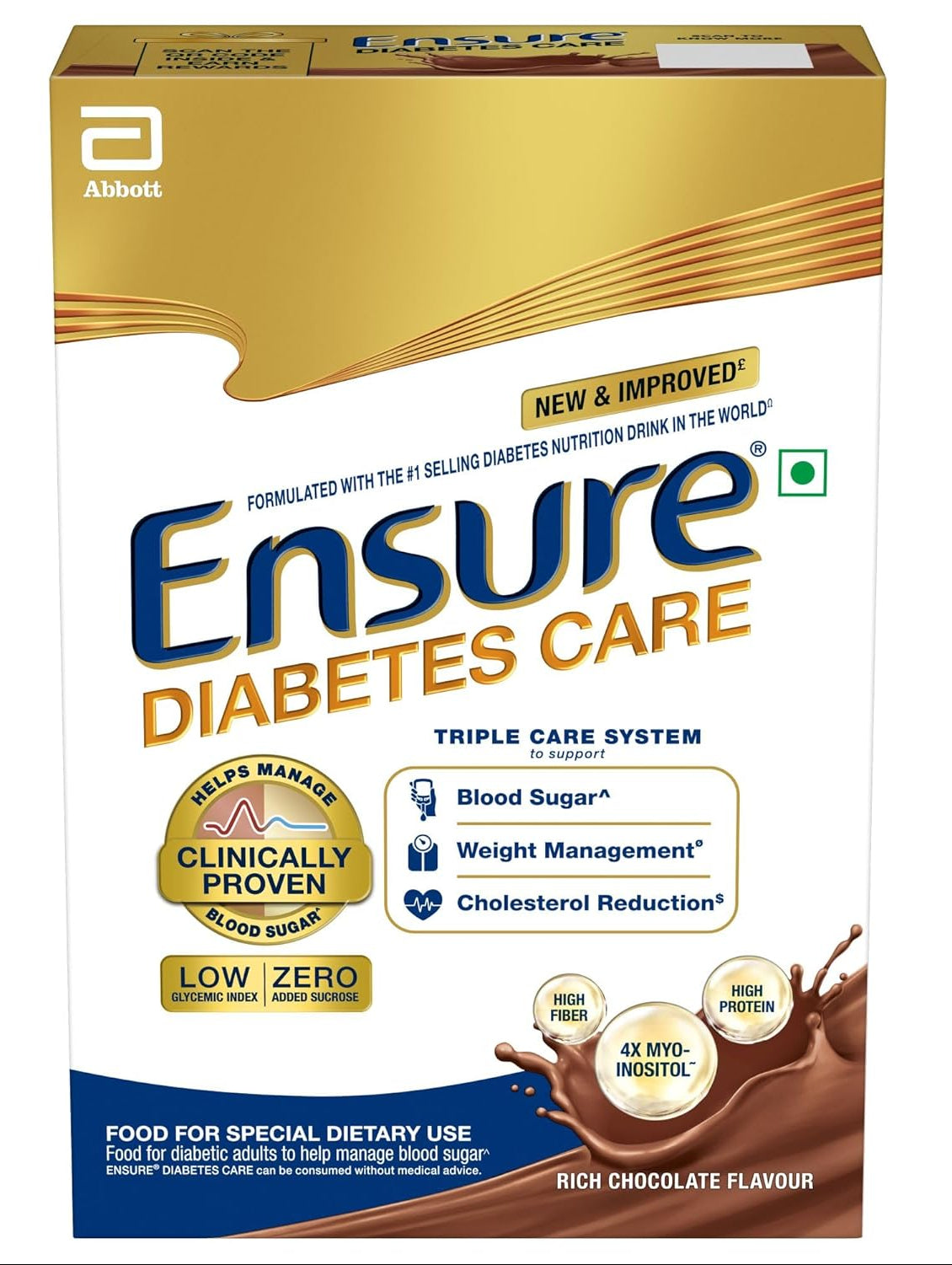Ensure Diabetes Care Powder Chocolate Flavour - Refill - 375 gm