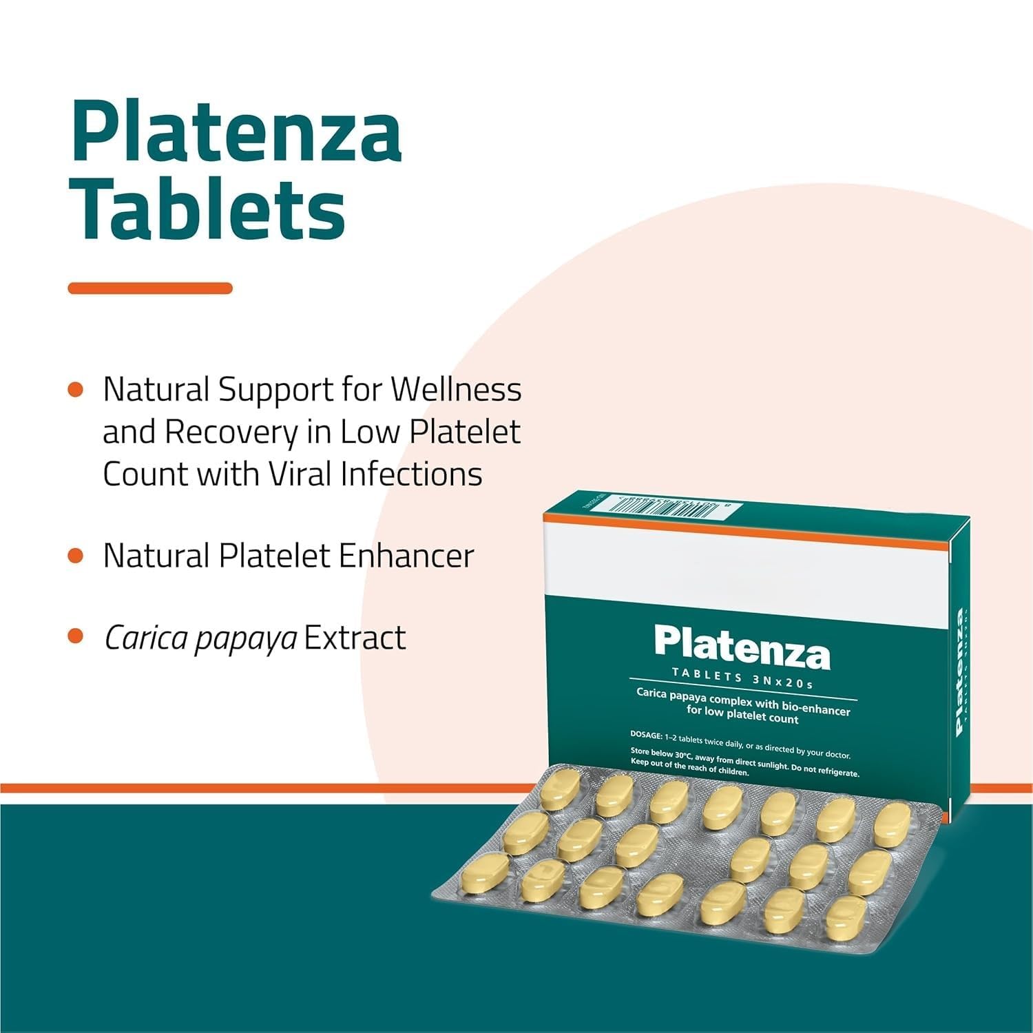 Himalaya Herbals Platenza Tabs - 60 tabs