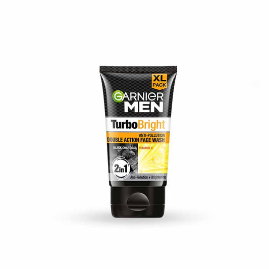 Garnier Men Turbo Bright Anti-Pollution Double Action Face Wash - 150 gm