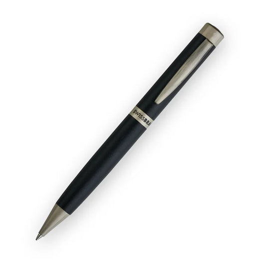 SWISSBRAND Zenith 2507 Matte black Ballpoint Pen with chrome trim