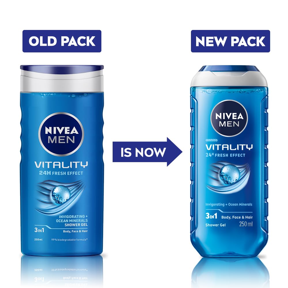 Nivea Men Vitality Fresh Shower Gel - 250 ml