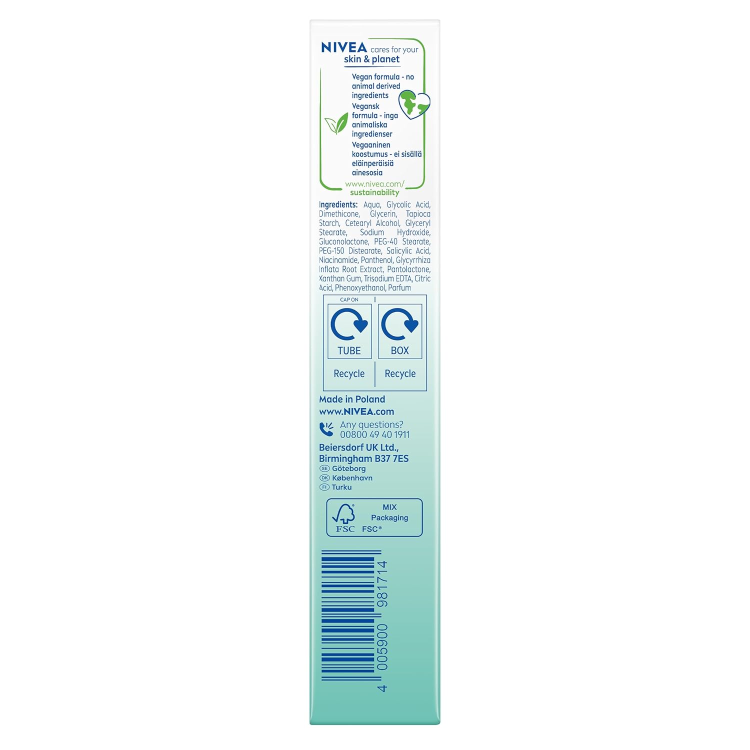 Nivea Derma Skin Clear Exfoliator Face Cleansing - 40 ml