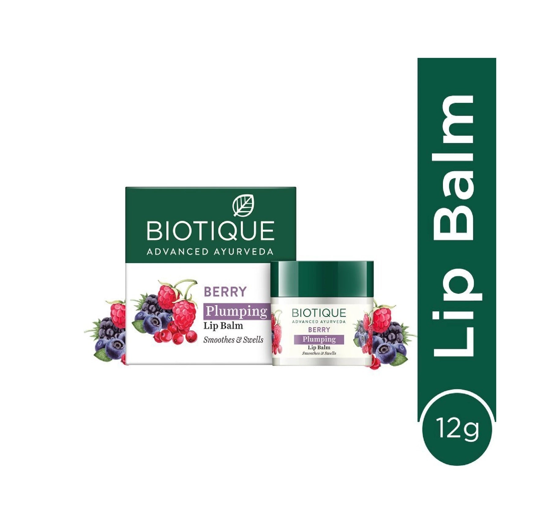 Biotique Advanced Ayurveda Bio Berry Plumping Lip Balm - 12 gm