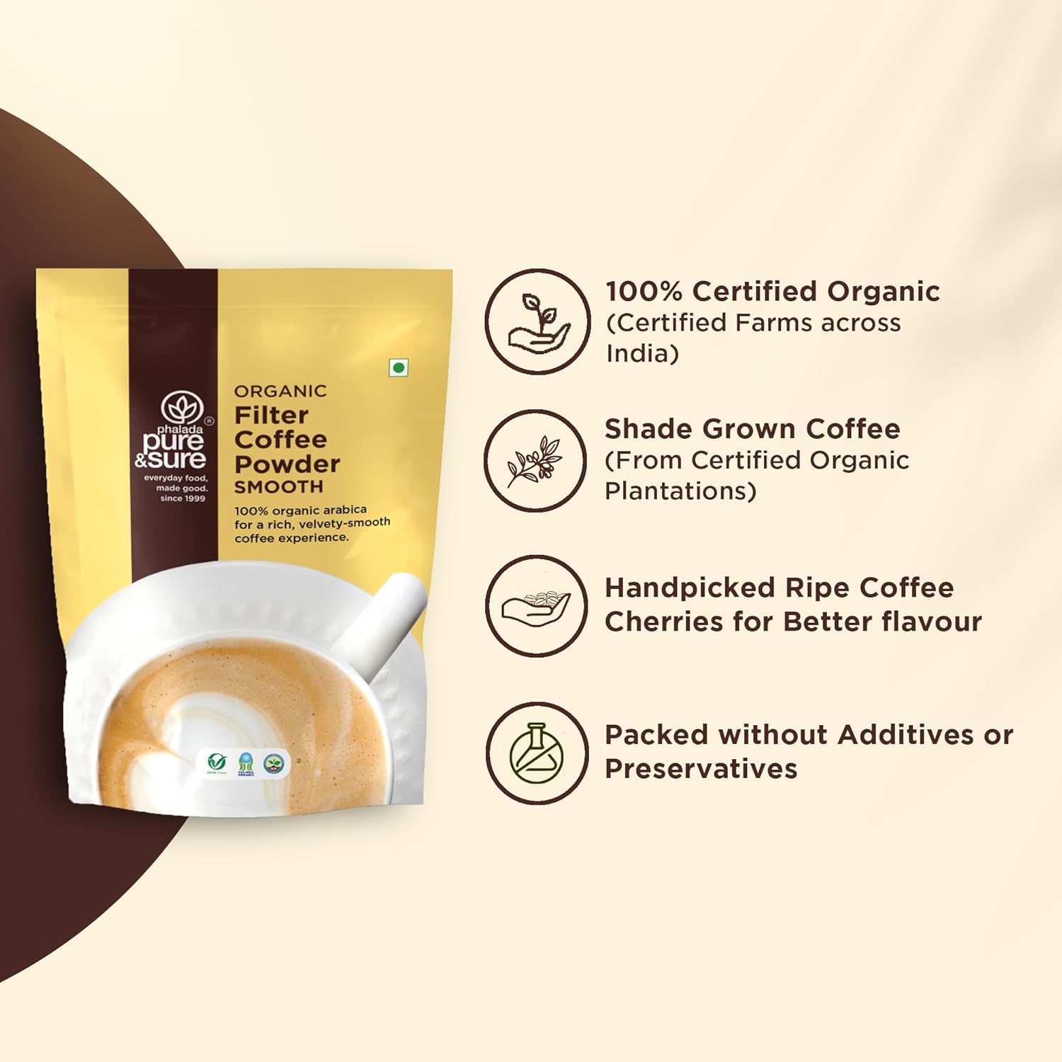 Pure & Sure Organic Coffee Smooth - 200 gm