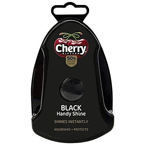 Cherry Blossom Black Handy Shine Shoe Shiner Sponge, 5 ml