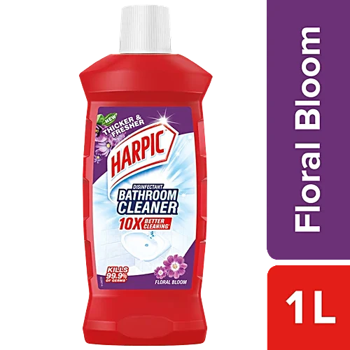 Harpic Disinfectant Bathroom Cleaner - Floral Bloom, 1 L