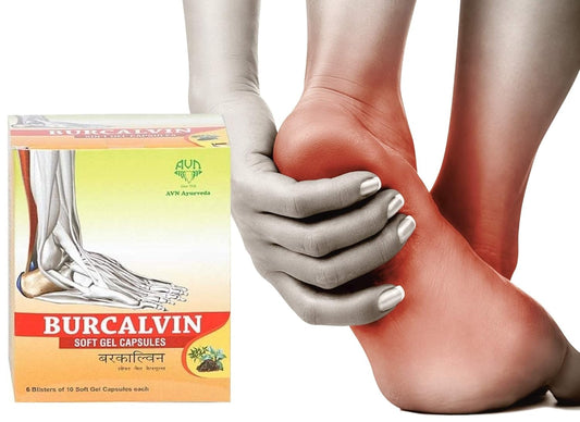 AVN Burcalvin Soft Gel Capsules- 60 Capsules For Calcaneal Spurs, Heel Pain