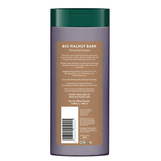 Biotique Bio Walnut Volume and Bounce Shampoo and Conditioner | For Fine and Thinning Hair|  180ml