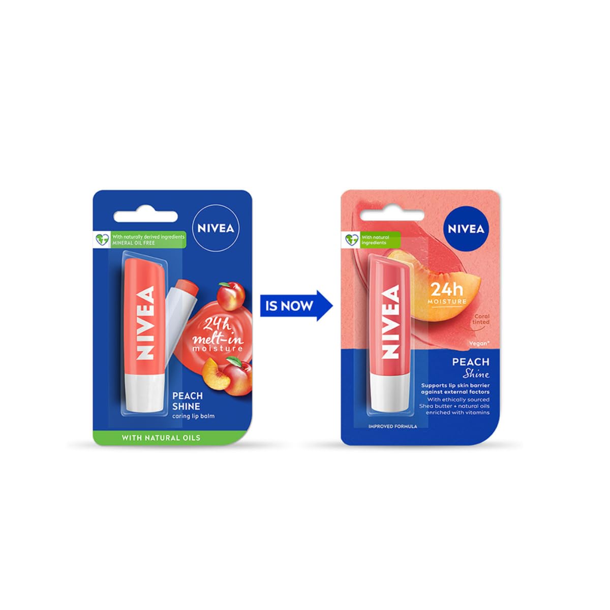 Nivea Lip Balm - Peach Shine - 4.8 gm