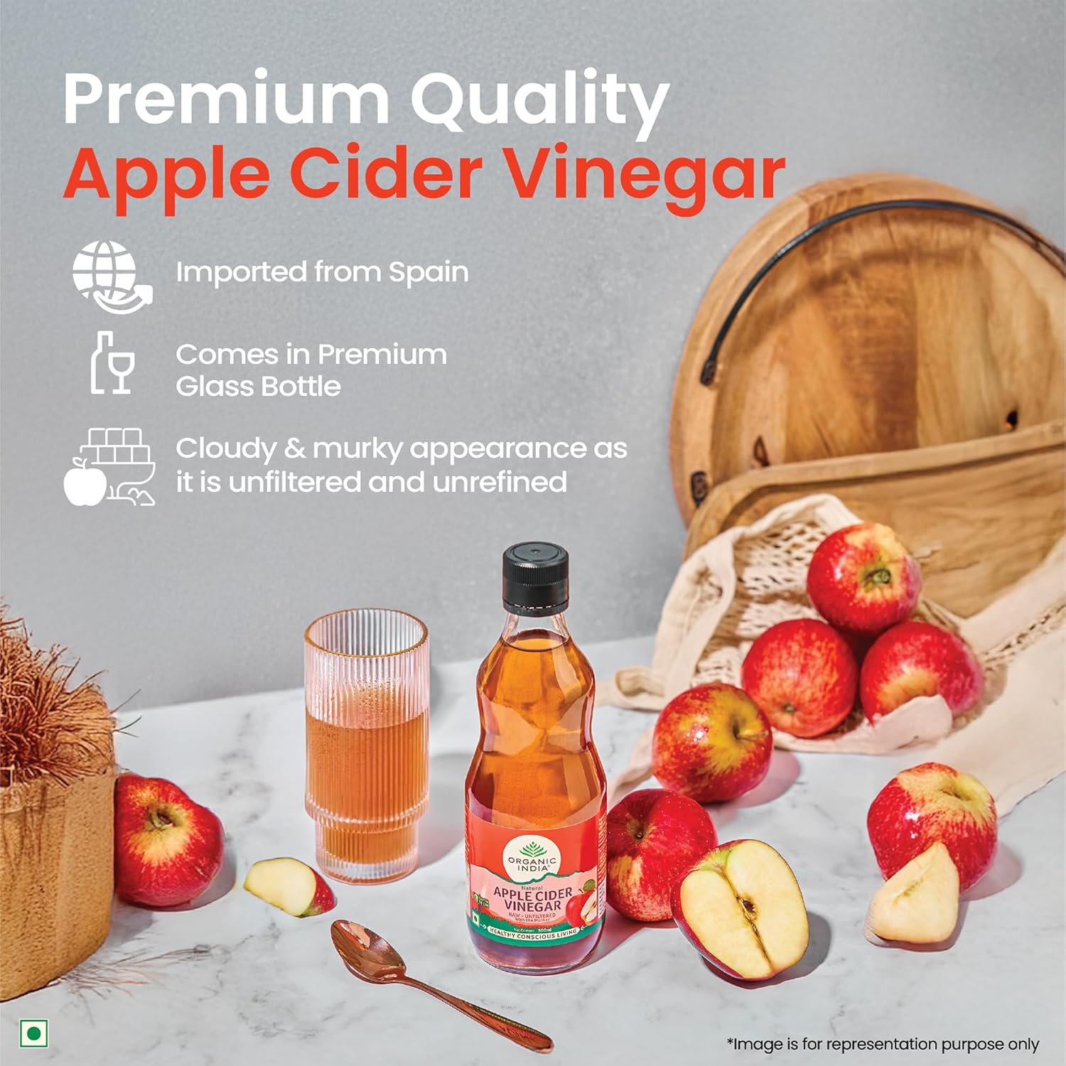 Organic India Apple Cider Vinegar 500ml