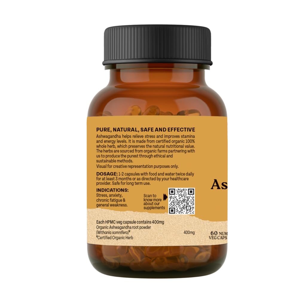 Organic India Ashwagandha Caps - 60 caps