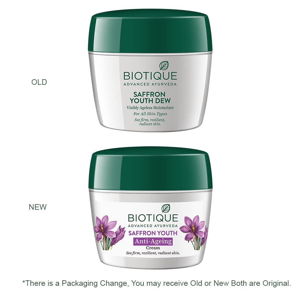 Biotique Advanced Ayurveda Bio Saffron Youth Anti-aging Cream - 175 gm