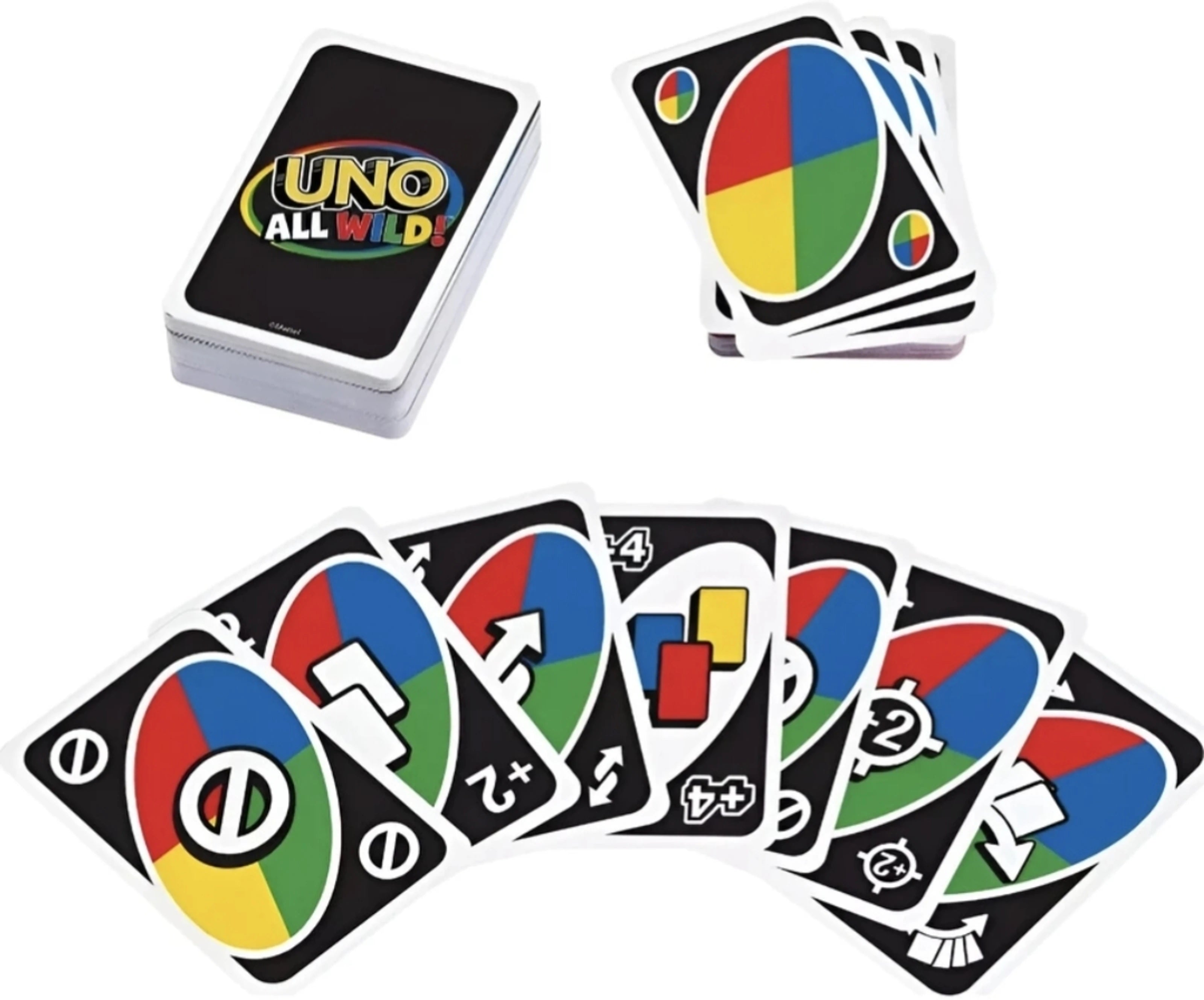 UNO All Wild Card Game - Family Party Game  with  Fun Challenge Cards