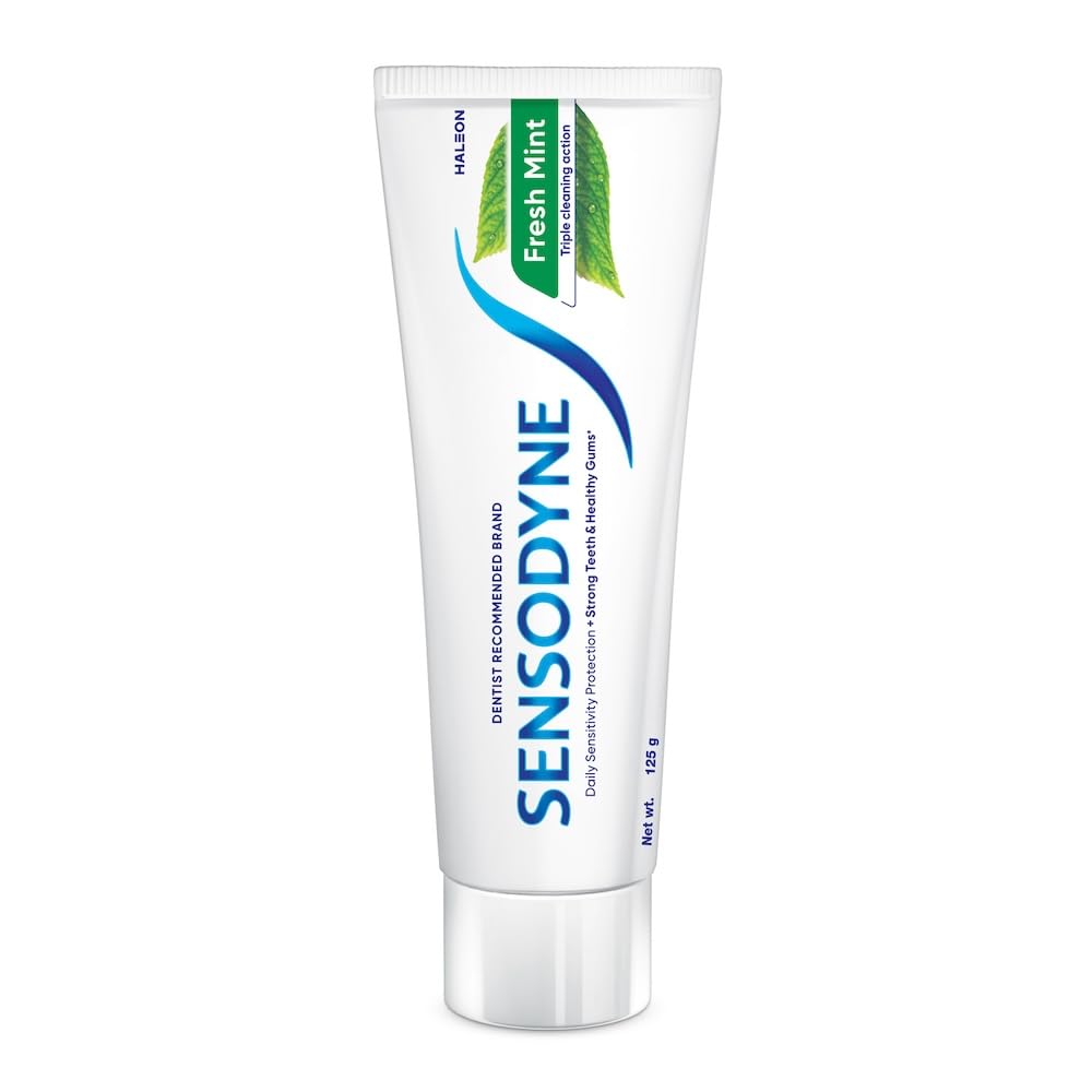 Sensodyne Toothpaste Fresh Mint|Daily Sensitivity Relief Tooth Paste Combo Pack - 250gm (125gm x 2) |