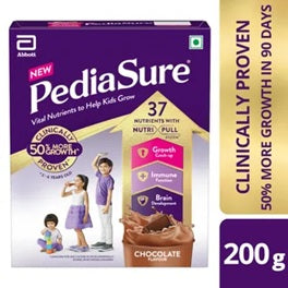 Pediasure Health and Nutrition Drink Powder for Kids Growth Chocolate - 200gm