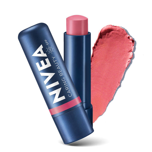 Nivea Lip Caring Beauty Red Lip Balm With SPF 30 - Rose - 4.8 gm