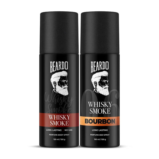 Beardo Whisky Smoke & Bourbon Perfume Body Spray (Set of 2) Spicy