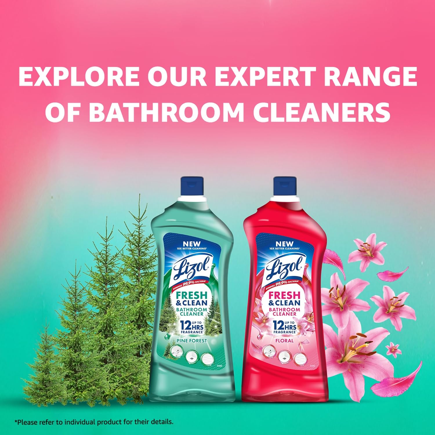 Lizol Fresh & Clean Bathroom Cleaner | Floral | 1L