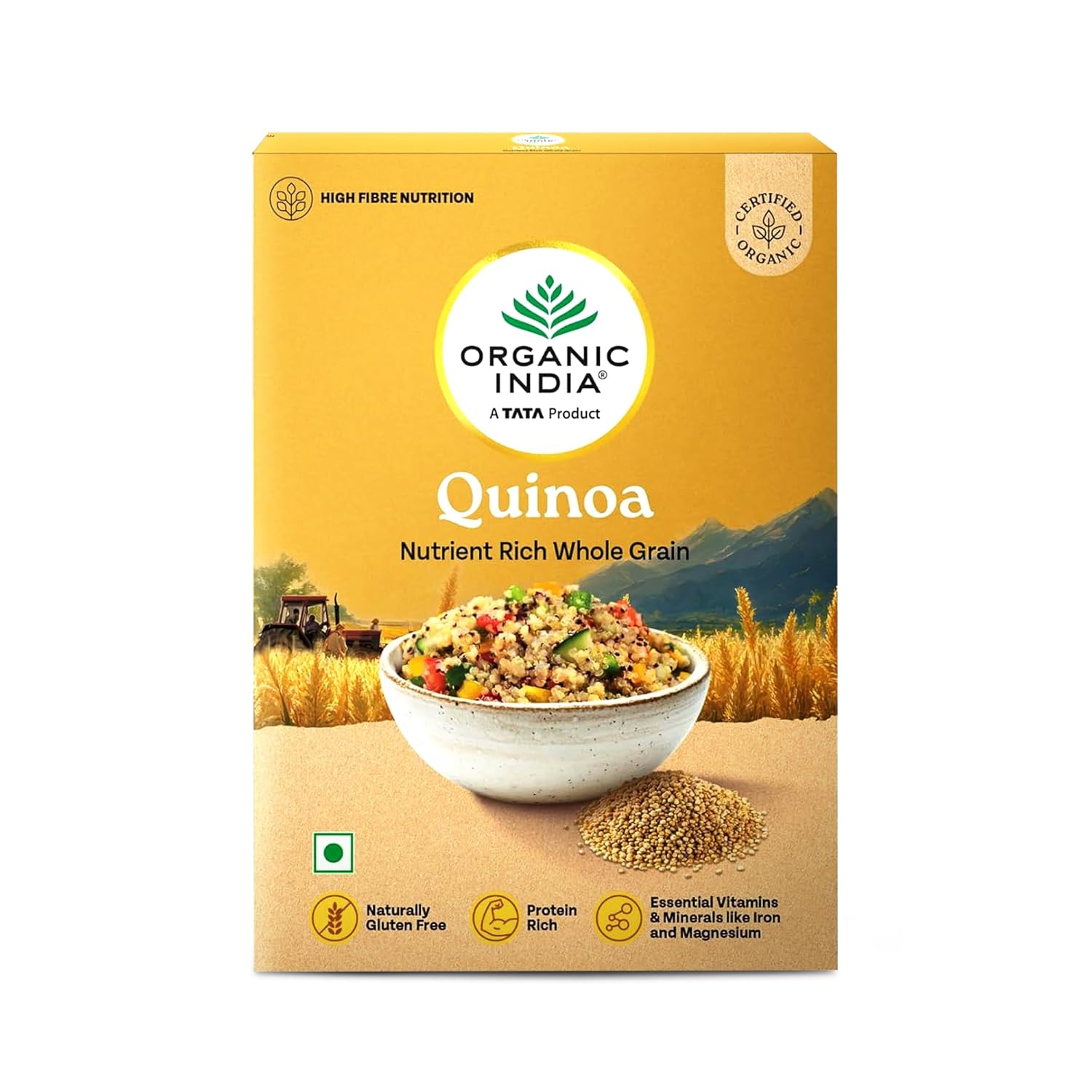 Organic India Quinoa – 500g | Nutrient-Rich Whole Grain | Protein-Rich | Gluten-Free | Source of Iron & Magnesium
