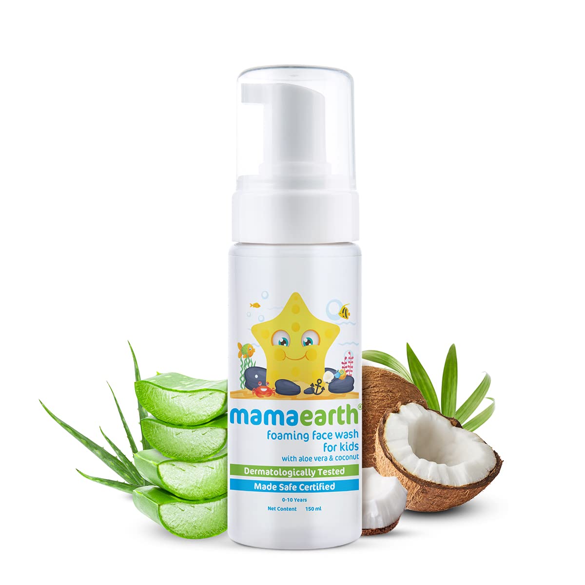 Mamaearth Foaming Baby Face Wash For Deeply Cleanses, Soothes Skin & Tear-Free Formula - 150 ml
