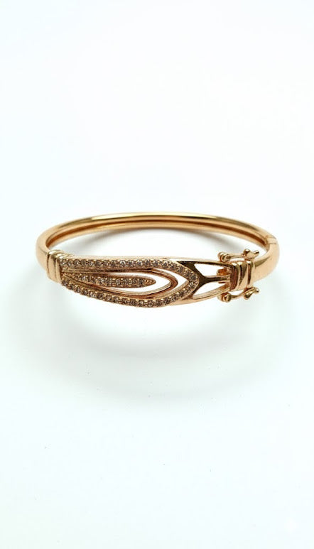 Gold-Tone Geometric Crystal Station Bracelet