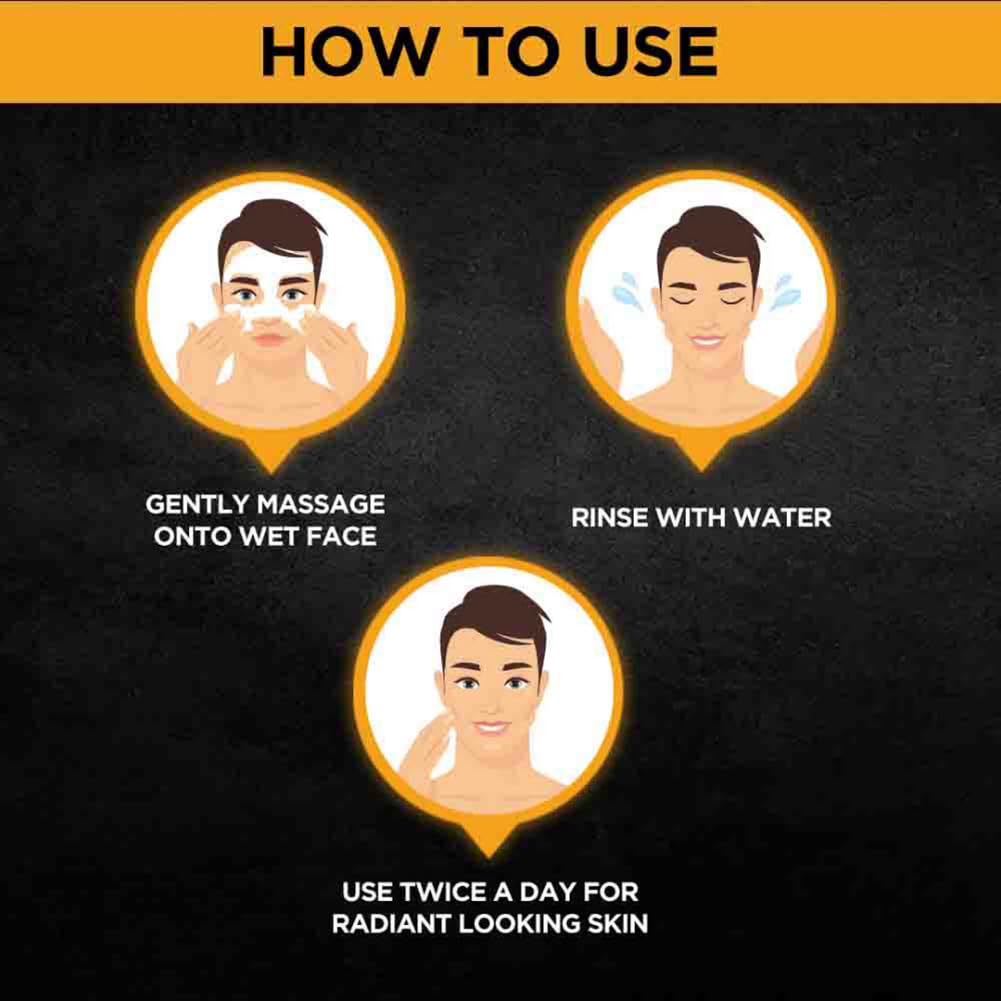 Garnier Men Turbo Bright Anti-Pollution Double Action Face Wash - 150 gm