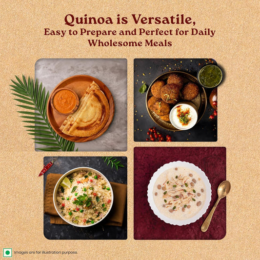 Organic India Quinoa – 500g | Nutrient-Rich Whole Grain | Protein-Rich | Gluten-Free | Source of Iron & Magnesium