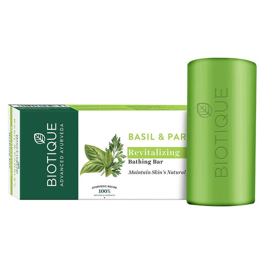 Biotique Advanced Ayurveda Bio Basil & Parsley Revitalizing Body Soap - 150 gm