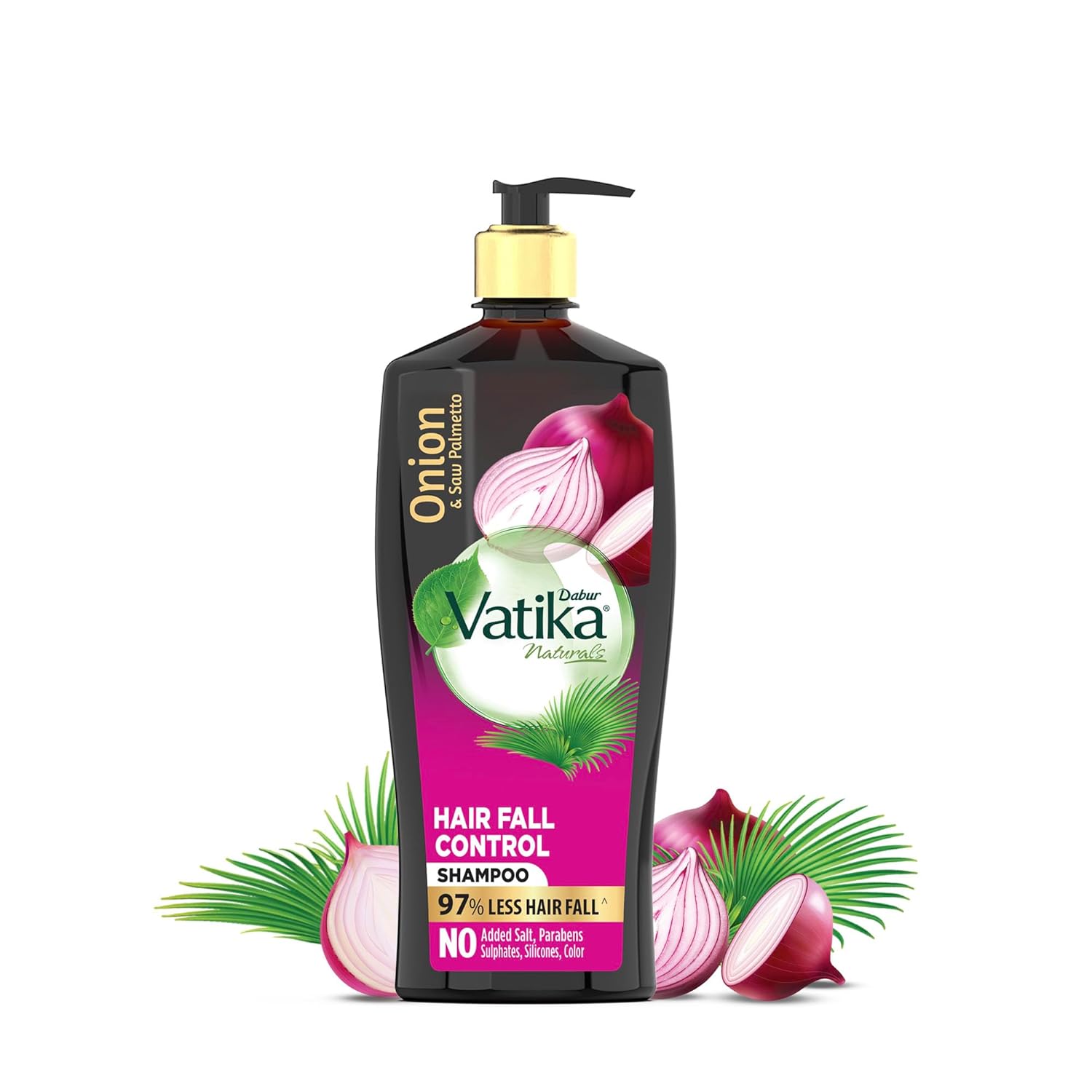 Dabur Vatika Naturals Onion & Saw Palmetto Hair Fall Control Shampoo - 640 ml