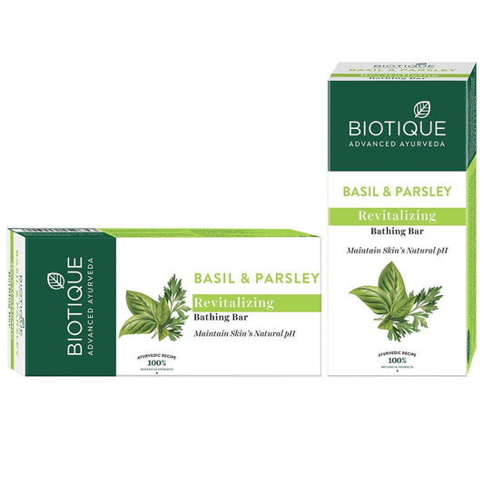 Biotique Advanced Ayurveda Bio Basil & Parsley Revitalizing Body Soap - 150 gm