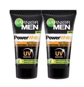Garnier Men Power White Anti-Pollution Brightening Moisturizer - 40 gm - Pack of 2