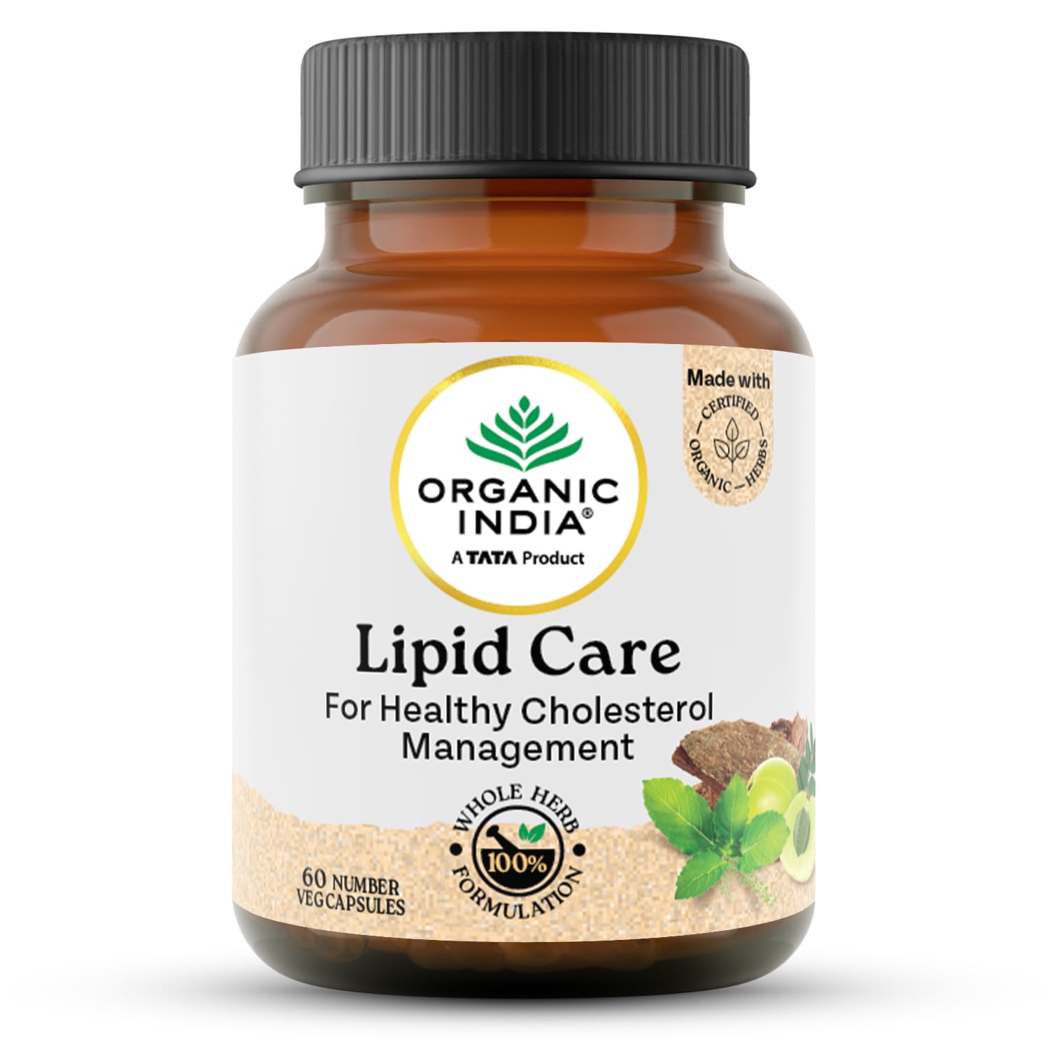 Organic India Lipid Care Veg 60 Capsule | Supports Healthy Cholesterol