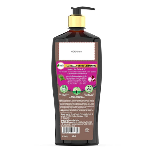 Dabur Vatika Naturals Onion & Saw Palmetto Hair Fall Control Shampoo - 640 ml