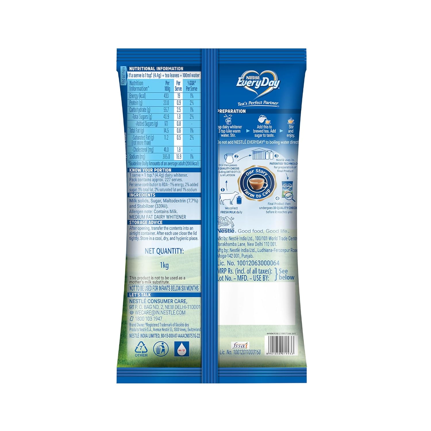 Nestle Everyday Dairy Whitener - 1 kg