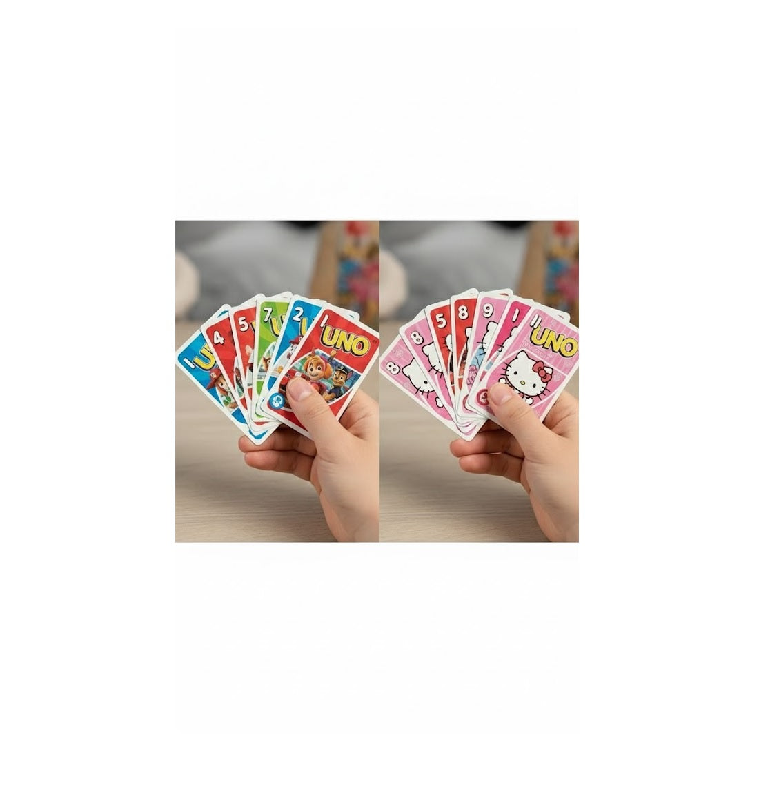 UNO Paw Petrol and UNO Hello Kitty Card Game Combo Playing with Friends & Family