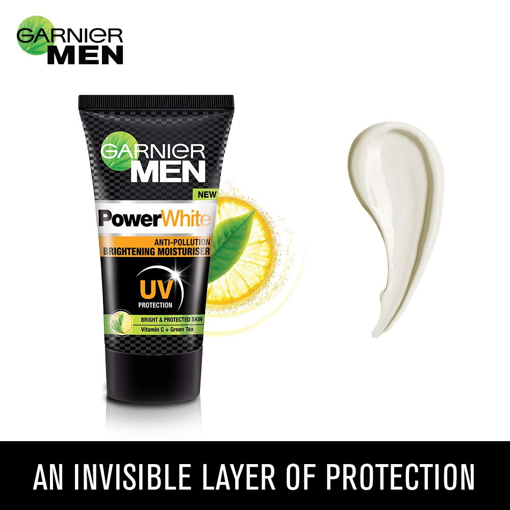 Garnier Men Power White Anti-Pollution Brightening Moisturizer - 40 gm - Pack of 2