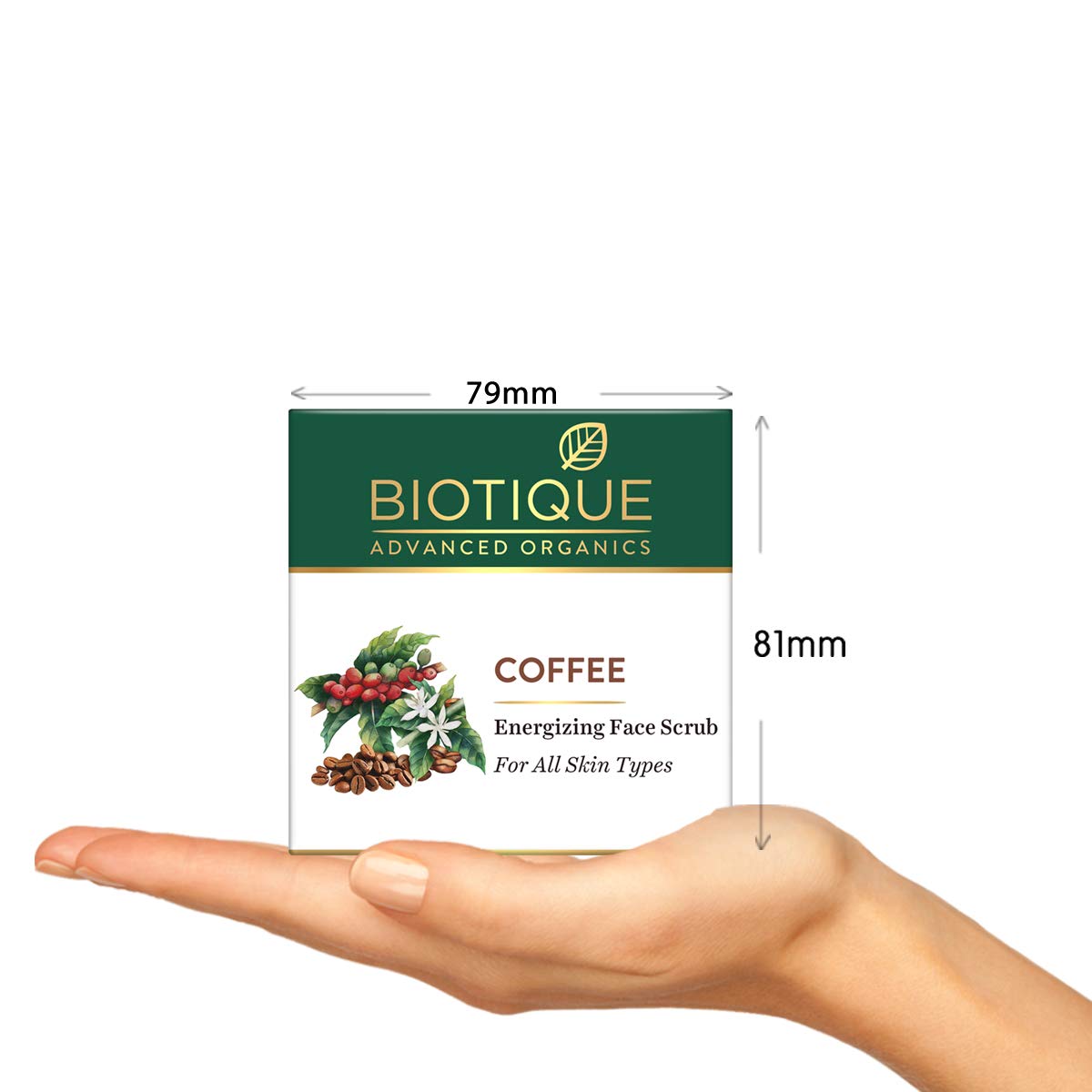Biotique Coffee Energizing Face Scrub for All Skin Types,50 Gm | Deep Exfoliation, Removes Blackheads & Whiteheads, De-Tan