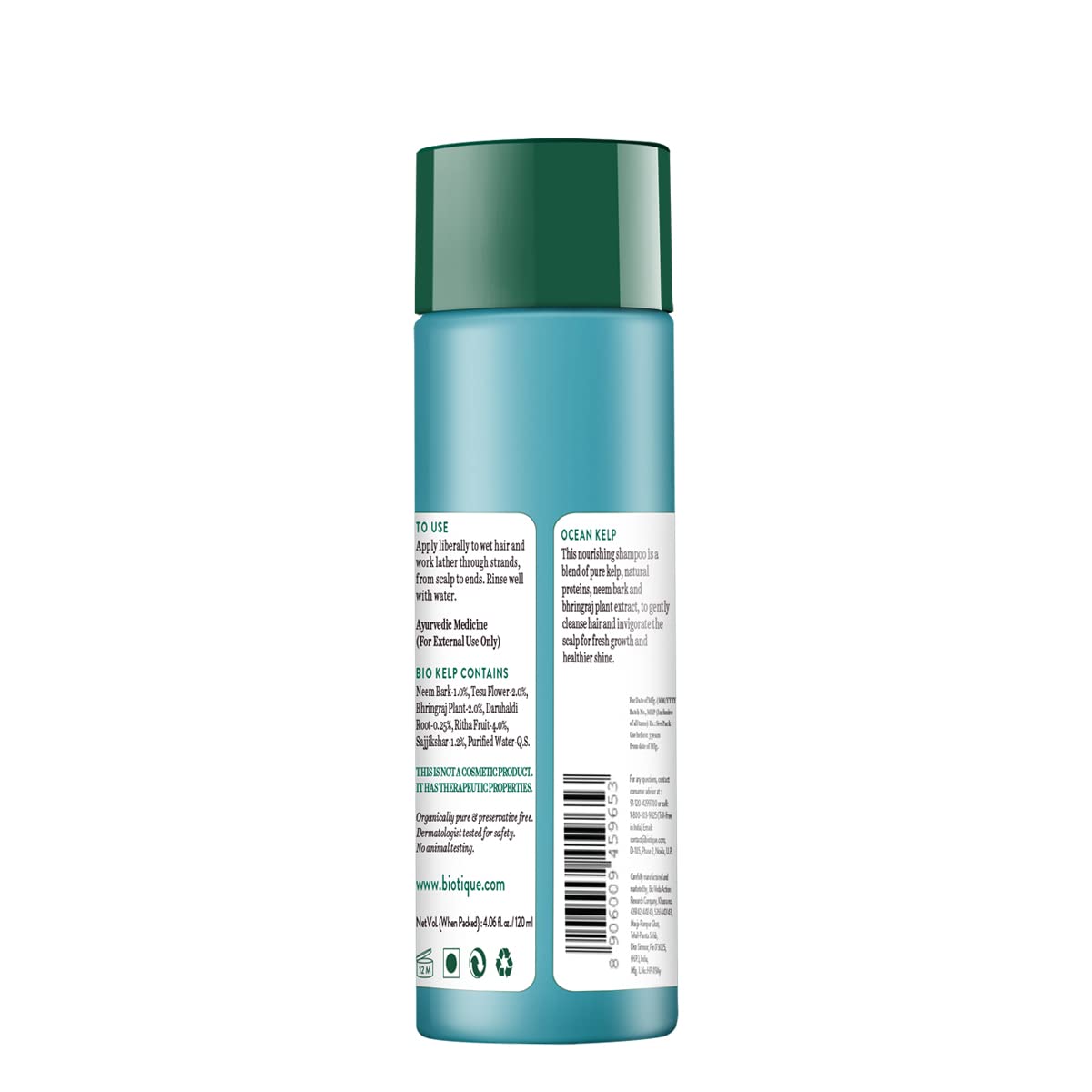Biotique Bio Kelp Protein Shampoo for Falling Hair Intensive Hair growth Treatment, 120ml