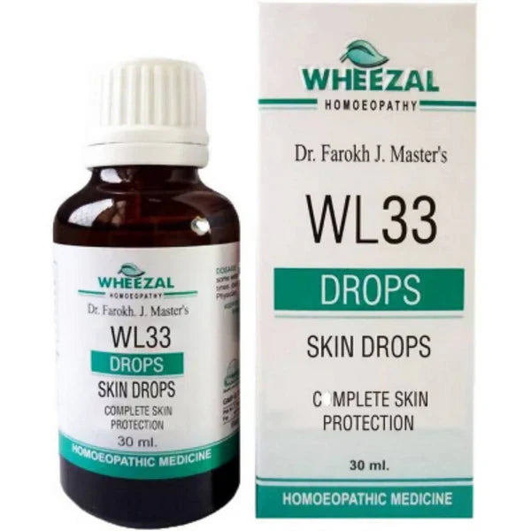 Wheezal Homeopathy WL33 Skin Drops - 30 ML