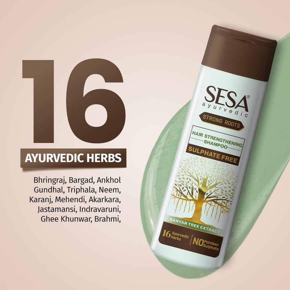 Sesa Ayurvedic Strong Roots Hair Strengthening Shampoo+Conditioner | 200ml