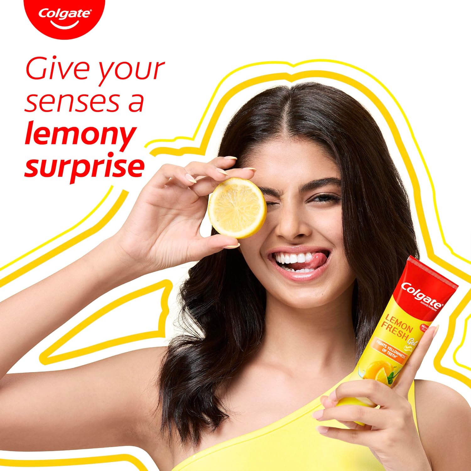 Colgate Lemon Fresh Gel Toothpaste | Tooth Paste Fights Yellowness of Teeth | Colgate Paste Toothpaste with New Fresh Flavor (240gm)
