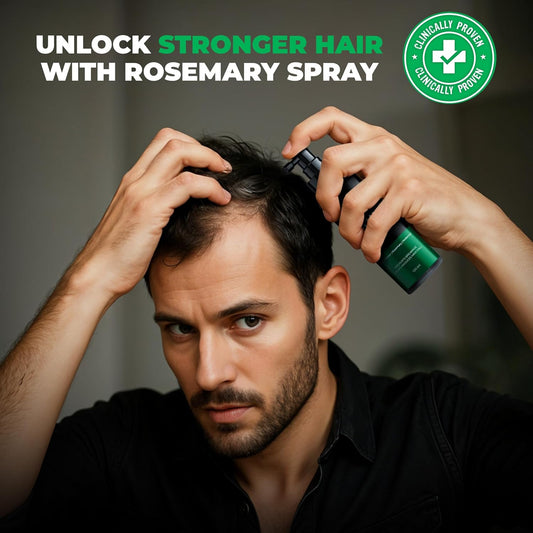 Beardo Rosemary Hair Spray with Redensyl & Rice Water | Activates Natural Hair Growth, Reduces Hair Fall & Breakage | Strengthens Roots | Non-Sticky Daily Hair Tonic for Men- 100ml