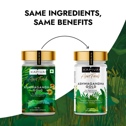 Kapiva Ayurveda Ashwagandha Gold Capsules - 60 Caps