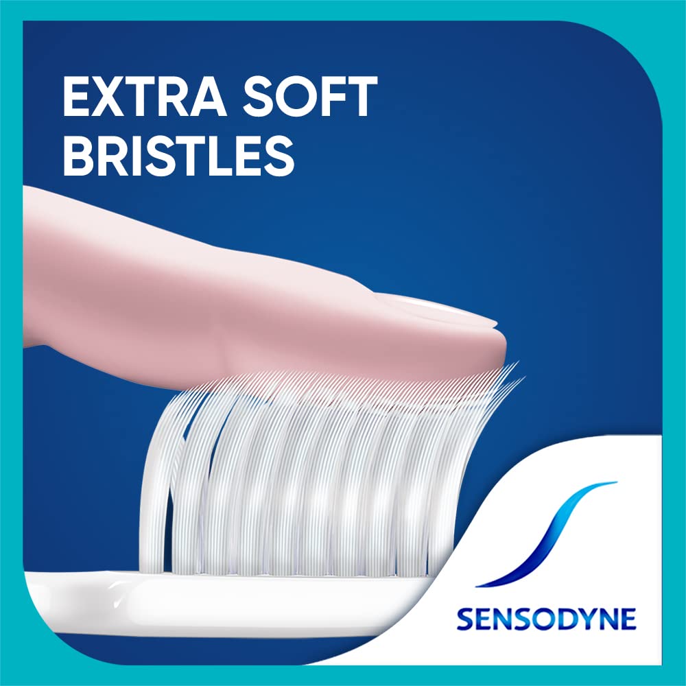 Sensodyne Deep Clean Toothbrush | Extra Soft Bristles Tooth Brush | Effective Cleaning, Gentle on Teeth, Toothbrush Set Pack of 3 (Buy 2 Get 1 Free)