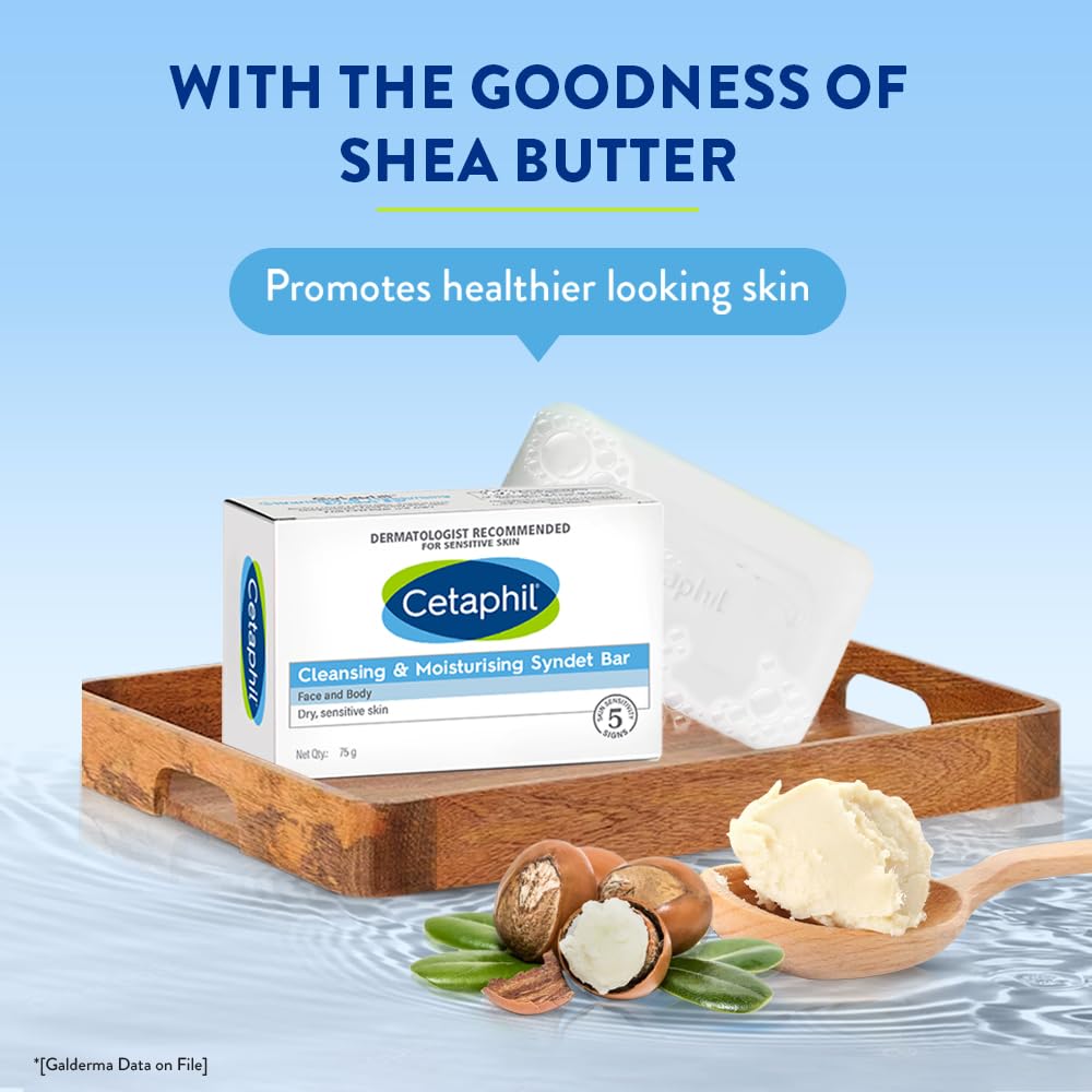 Cetaphil Cleansing & Moisturising Syndet Bar - 75 gm