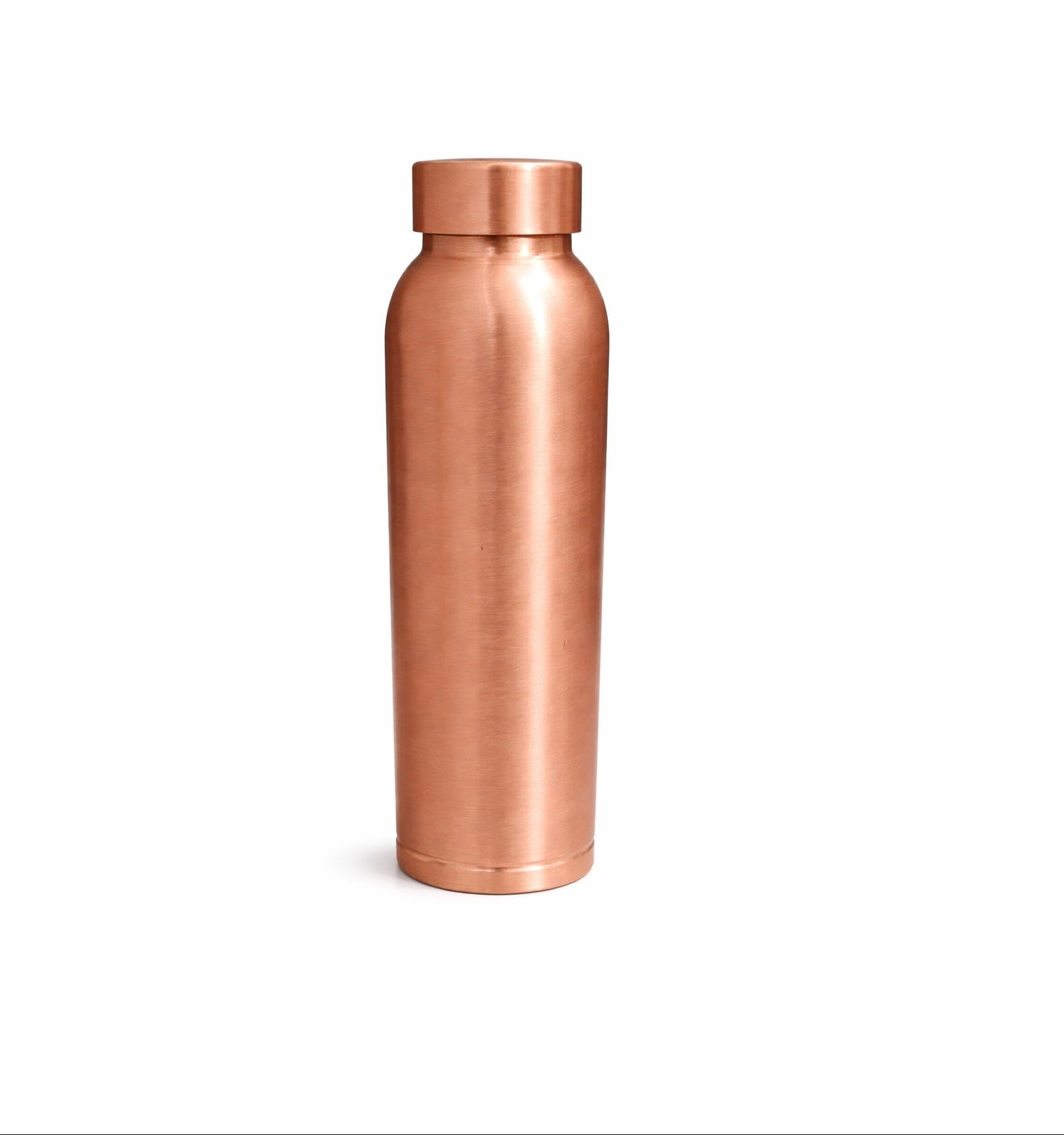 Pure Copper Water Bottle – 100% Food Grade Ayurvedic Drinking Bottle with Leakproof Cap