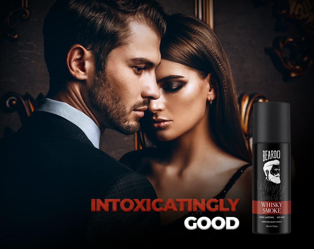 Beardo Whisky Smoke & Bourbon Perfume Body Spray (Set of 2) Spicy