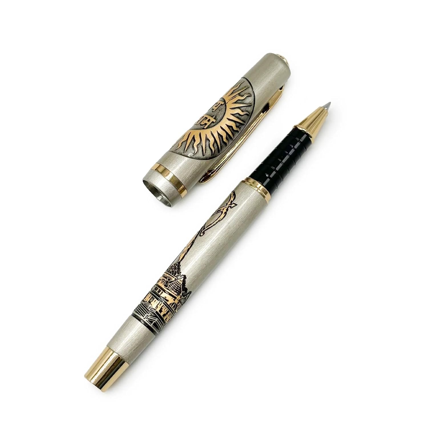 Submarine Divine 1067 Ram Bhagwan Etched Premium rose gold and gold roller pen