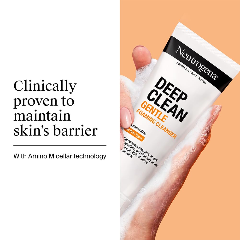 Neutrogena Deep Clean Gentle Foaming Cleanser - Moisturizing Face Wash 50gm